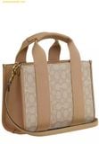  Túi Tote Vuông Coach Smith Tote Bag 24 In Signature Jacquard Light Khaki Multi CAR78 