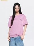  Áo Phông MLB Vintage Denim-like Monotive Oversized Short Sleeve T-shirt New York Yankees Pink 3ATSM0763-50PKS 