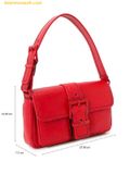  Túi Đeo Vai Michael Kors Colby Medium Leather Shoulder Bag 30T5TBAL2L Màu Đỏ Crimson 