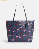  Túi Tote Coach City Tote Bag In Signature Canvas With Cherry Print 