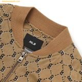  Áo Khoác Bomber MLB Diamond Monogram Jacquard Baseball Jumper B (Beige) 3AJPM0224-43BGS Màu Nâu 