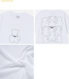  Áo Phông ADLV Bear Doll Line Archive Short Sleeve T-Shirt Trắng 
