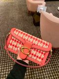  Túi Đeo Vai Coach Tabby Shoulder Bag 26 With Weaving CB847 Hồng San Hô 