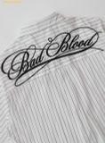  Áo Sơ Mi Bad Blood Dark Classic Short Sleeve Shirt - White/Striped w-sht25-003 