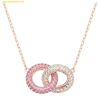  Dây Chuyền, Vòng Cổ Swarovski Dextera necklace Intertwined circles, Pink, Rose gold-tone plated 5642884 