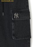  Chân Váy Bút Chì MLB Denim Midi Basic Small Logo 3FDSB0244-50BKS 