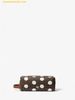Túi Cầm Tay Michael Kors MK Jet Set Polka Dot Signature Logo Travel Kit Nâu Logo