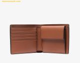  Ví Nam Michael Kors Cooper Pebbled Leather Billfold Wallet With Coin Pouch 36T4LCOF3L 