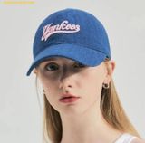  Mũ Lưỡi Trai MLB Varsity Culsive Lettering Denim Unstructured Ball Cap New York Yankees Indigo 3ACPVD14N-50INS 