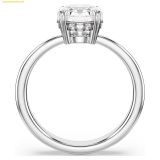  Nhẫn Swarovski Stilla cocktail ring Round cut, White, Silver-tone finish 5717938 
