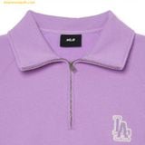  Áo Half-zip MLB Basic Medium Logo Half-zip Overfit Man-to-Man LA (L.Lavender) 