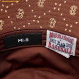  Mũ Bucket MLB Bucket Hat Monogram Series Boston Red Sox 3AHTM103N-43BRD Nâu 