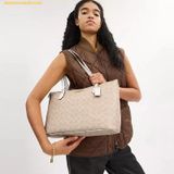  Túi Tote Coach Gallery Tote Bag In Signature Canvas CW381 Chalk 