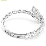  Vòng Tay Swarovski Matrix cuff Mixed cuts, White, Rhodium plated 5692527 