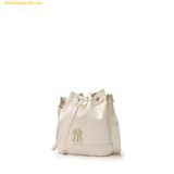  Túi Đeo Chéo MLB Drawstring Mini Bucket Bag Monogram Series New York Yankees 7ACRMD65N-50CRM Trắng 