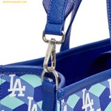  Túi Tote Vuông MLB Cube Monogram Medium Tote Bag LA Dodgers Blue 