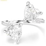  Nhẫn Swarovski Mesmera open ring Heart cut, Pavé, White, Rhodium plated 5705591 