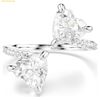  Nhẫn Swarovski Mesmera open ring Heart cut, Pavé, White, Rhodium plated 5705591 
