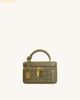  Túi Đeo Chéo JW PEI Cleo Woven Texture Box Shape Top Handle Bag - Olive Green 