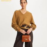  Túi Đeo Chéo Tory Burch Robinson Spazzolato Convertible Shoulder Bag Dark Sienna 