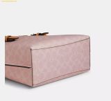  Túi Tote Coach Mollie Tote Bag 25 In Signature Canvas With Charms Powder Pink CER24 