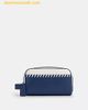 Ví Cluch Coach Small Travel Kit With Whipstitch Navy Trắng CAX53