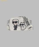  Túi Đeo Chéo Karl Lagerfeld. Maybelle Camera Crossbody Màu Trắng 
