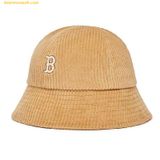 Mũ Bucket MLB Bucket Corduroy Dome Hat Boston Red Sox 3AHTC0126-43BGS Màu Nâu 