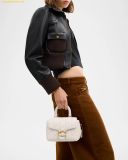  Túi Đeo Chéo Coach Tabby 19 Quilted Leather Top-Handle Bag Chalk CCC12 
