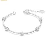  Vòng Tay, Lắc Tay Swarovski Constella bangle Round cut, White, Rhodium plated 5641680 
