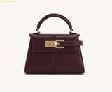  Túi Đeo Chéo JW PEI PEI Elise Top Handle Bag - Deep Burgundy Đỏ rượu 