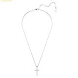  Dây Chuyền, Dây Đeo Cổ Swarovski Insigne pendant Pavé, Cross, White, Rhodium plated 