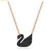 Dây Chuyền Swarovski Swan Swan pendant Swan, Small, Black, 18k rose gold finish 5204133