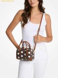  Túi Xách Michael Kors MK Thompson Extra-Small Polka Dot Signature Logo Satchel Màu Nâu 