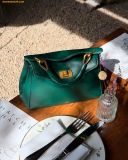  Túi xách JW PEI Lucia Classic Top Handbag - Dark Green 