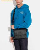  Túi Đeo Chéo Nam Coach Sprint Map Bag 25 In Signature Jacquard CE534 Đen Logo 