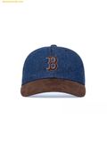  Mũ Lưỡi Trai MLB Boston Red Sox Denim Suede Touch Unstructured Ball Cap - 3ACPB125N-43NYS - Xanh Đen 