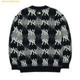  Áo Khoác Cardigan MLB Argyle Monogram New York Yankees - Màu Đen Xám 3AKCY0224-50BKS 