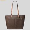 Túi Tote Michael Kors Jet Set Medium Logo Pocket Tote Bag Brown 35F3GTVT3B