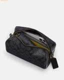  Túi Đeo Chéo Coach Axel Crossbody Signature Canvas Đen Logo 