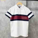  Áo Polo Tommy Hilfiger Men Colourblocked Polo Collar Applique T-shirt Trắng 