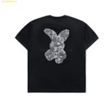  Áo Phông ADLV Bear Doll Fuzzy Rabbit Short Sleeve T-Shirt Đen 