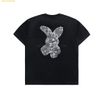 Áo Phông ADLV Bear Doll Fuzzy Rabbit Short Sleeve T-Shirt Đen