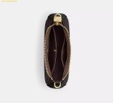  Túi Đeo Vai Coach Teri Mini Crossbody Bag In Signature Canvas CW323 Black Logo 