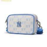  Túi Đeo Chéo MLB Mini Monogram Jacquard New York Yankees 3ACRS014N-50SBD Màu Xanh Trắng 