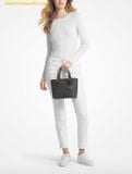  Túi Tote Michael Kors Jet Set Travel Extra-Small Logo Top-Zip Tote Bag Đen Logo 35T9GTVT0B 