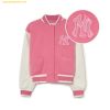 Áo Khoác Bomber MLB Women's Wool Sleeveless Crop Varsity Jacket NY (Hồng) 3FJPV0134-50PKS
