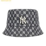  Mũ Bucket MLB Monogram Classic Reversible Bucket Hat NY (Đen) - 3AHTM022N-50BKS 