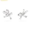  Bông Tai Swarovski Volta Stud Earrings Bow, Small, White, Rhodium Plated 5647579 