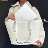  Túi Tote Marc Jacobs Women's Trademarc Large Tote Bag Cotton Màu Trắng 